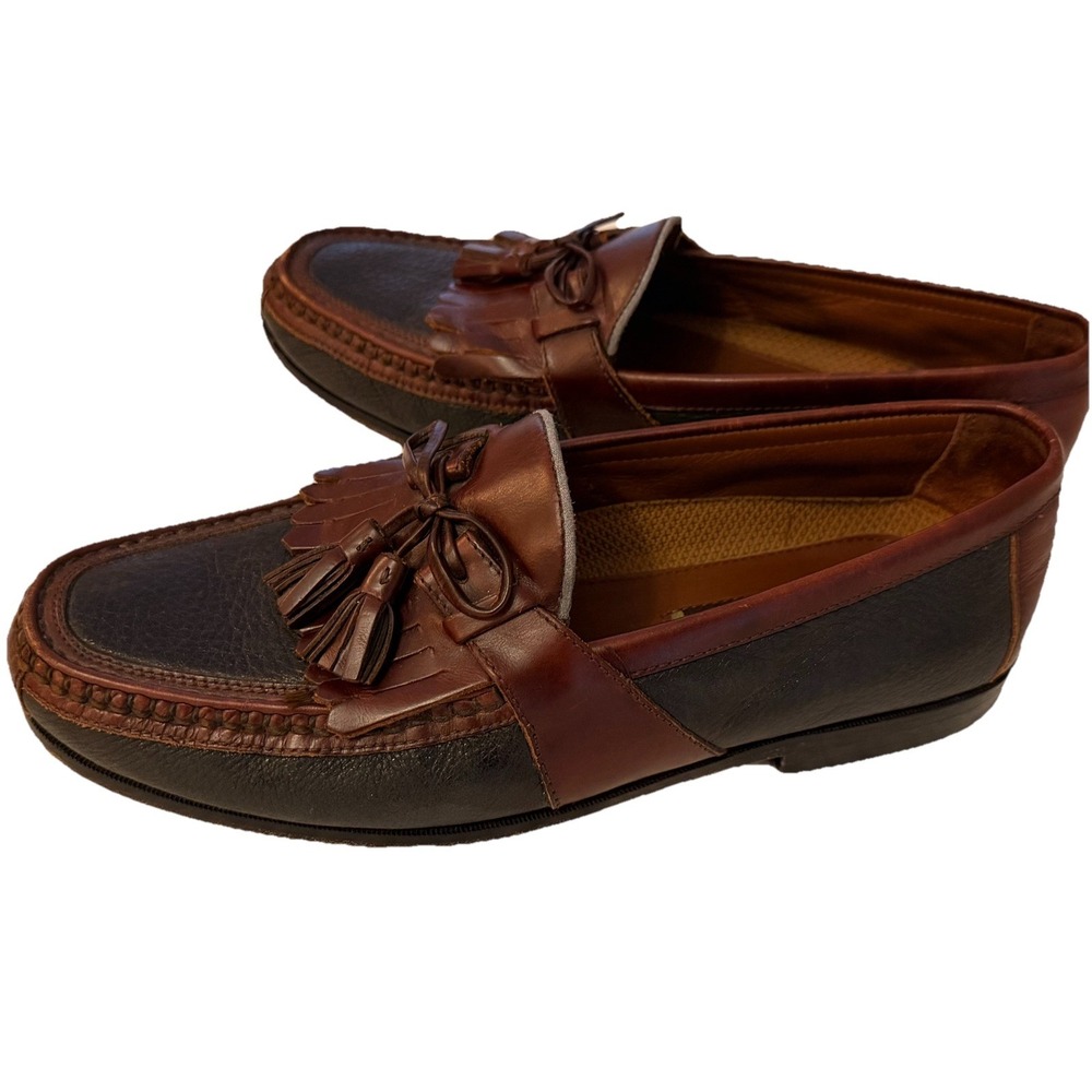 Johnston & Murphy Aragon II Kiltie Tassel Loafer Mens 10 Slip On Leather Shoe